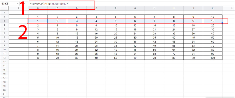 [Video] Cách sử dụng hàm SEQUENCE trong Google Sheets